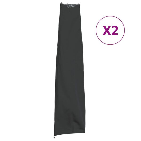 vidaXL Housses de parapluie de jardin 2 pcs 190x50/30 cm 420D