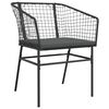 vidaXL Ensemble de salle &agrave; manger pour jardin 5 pcs Noir polyrotin