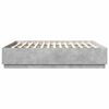 vidaXL Cadre de lit sans matelas gris b&eacute;ton 200x200 cm