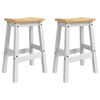 vidaXL Tabouret de bar 2 pc Blanc et Cire de Miel 44 x 30 x 63 cm