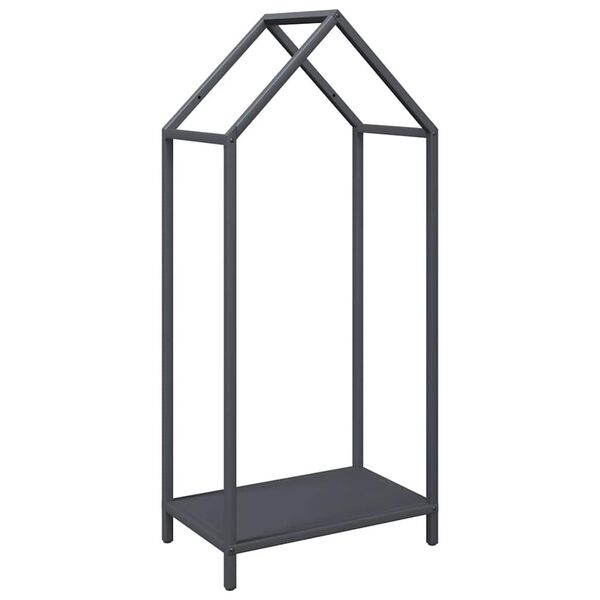 vidaXL Portant de bois chauffage anthracite 40x25x90 cm