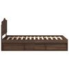 vidaXL Cadre de lit avec t&ecirc;te de lit Ch&ecirc;ne brun 75 x 190 cm Pin massif