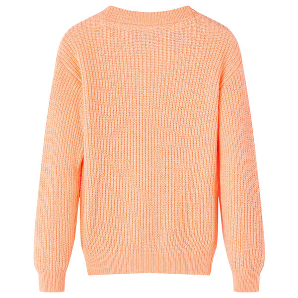 Pull-over tricot&eacute; pour enfants orange vif 104