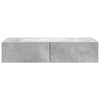 vidaXL &Eacute;tag&egrave;re murale avec tiroirs gris b&eacute;ton bois d'ing&eacute;nierie
