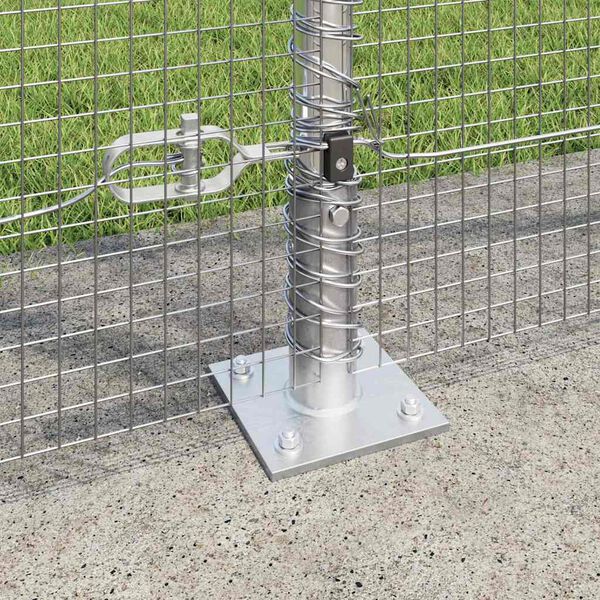 vidaXL Poteau de cl&ocirc;ture. Argent&eacute; 50 x 1,5 m (maille 16 x 16 mm) Acier