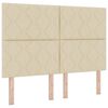 vidaXL Cadre de lit avec t&ecirc;te de lit Cr&egrave;me 160 x 200 cm tissu