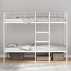 VidaXL Lit superpos&eacute; sans matelas blanc 90x190 cm acier
