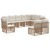 vidaXL Ensemble de canap&eacute;s d'ext&eacute;rieur Naturel Polyester
