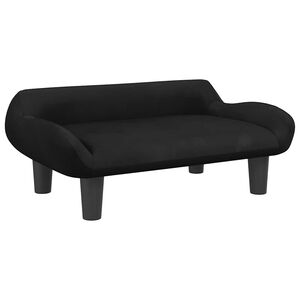 vidaXL Canap&eacute; pour enfants noir 70x40x24 cm velours