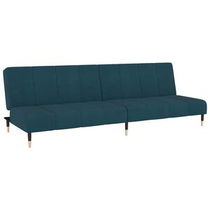 vidaXL Canap&eacute;-lit &agrave; 2 places Bleu Velours