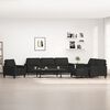 vidaXL Ensemble de canap&eacute;s 4 pcs avec coussins Noir Tissu