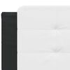 vidaXL Cadre de lit sans matelas Zadar noir et blanc 200x200 cm similicuir