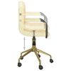 vidaXL Chaise pivotante de salle &agrave; manger Cr&egrave;me Velours