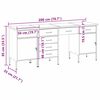 vidaXL Placard de travail 4 pcs Noir Bois d'ing&eacute;nierie et acier
