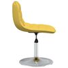 vidaXL Chaises pivotantes &agrave; manger lot de 4 jaune moutarde tissu