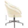 vidaXL Chaises pivotantes &agrave; manger lot de 4 cr&egrave;me tissu