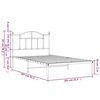 vidaXL Cadre de lit m&eacute;tal sans matelas avec t&ecirc;te de lit noir 100x200cm