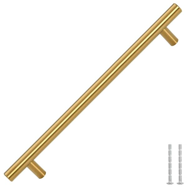 vidaXL Poign&eacute;es d'armoire 5 pcs dor&eacute; 192 mm acier inoxydable