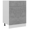 vidaXL Armoire de plancher &agrave; tiroir Gris b&eacute;ton Bois d&rsquo;ing&eacute;nierie