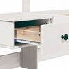 vidaXL Cadre de lit avec t&ecirc;te de lit Blanc 100 x 200 cm Pin massif
