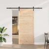 vidaXL Porte coulissante Marron 90 x 208 cm Bois de pin massif