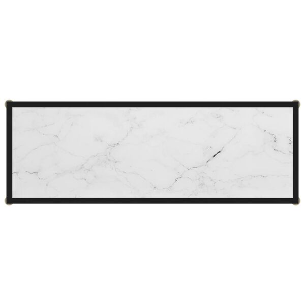 vidaXL Table console Blanc 100x35x75 cm Verre trempé