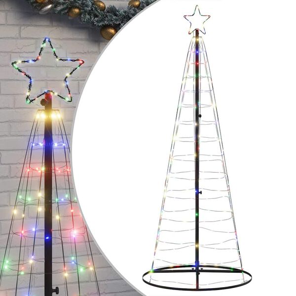 vidaXL Sapin de Noël à LED 200 LED colorées 180 cm
