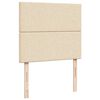 vidaXL Sommier &agrave; lattes de lit matelas et LED cr&egrave;me 120x190 cm tissu