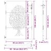 vidaXL Porte de Jardin Noir 85 x 150 cm Acier peint par poudre