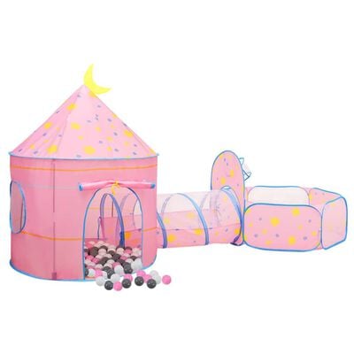 vidaXL Tente de jeu pour enfants avec 250 balles Rose 301x120x128 cm