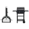 vidaXL Four &agrave; pizza et barbecue d'ext&eacute;rieur 3 en 1 Noir