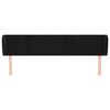 vidaXL T&ecirc;te de lit avec oreilles Noir 163x23x78/88 cm Velours