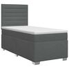 vidaXL Lit boxspring avec matelas Gris fonc&eacute; 80 x 200 cm Tissu