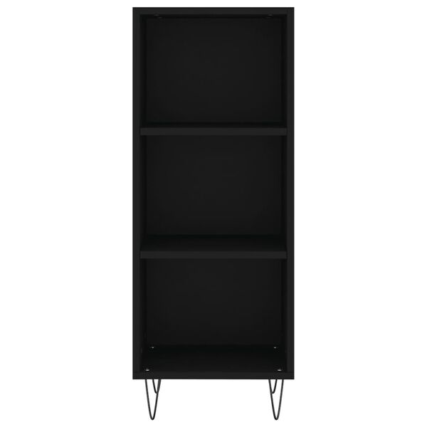 vidaXL Buffet noir 34,5x32,5x90 cm bois d'ing&eacute;nierie