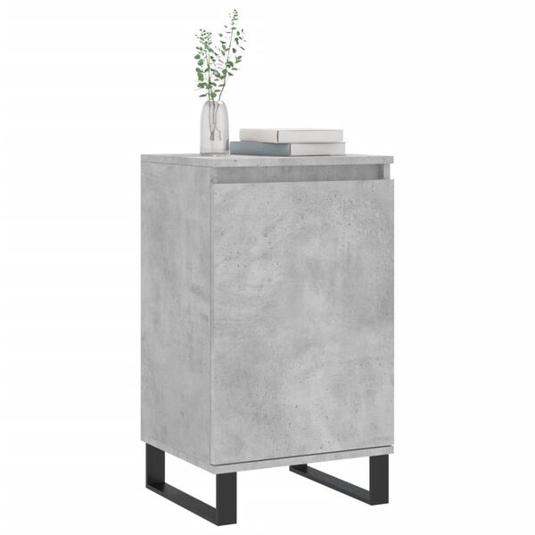 vidaXL Buffet gris b&eacute;ton 40x35x70 cm bois d'ing&eacute;nierie