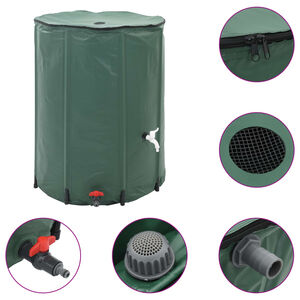 vidaXL R&eacute;servoir pliable d'eau de pluie avec robinet 1350 L