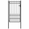 vidaXL Porte de Cl&ocirc;ture HORST Acier Noir Verrouillable