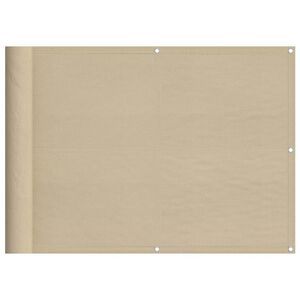 vidaXL &Eacute;cran de balcon beige 75x1000 cm 100% polyester oxford