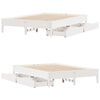 vidaXL Cadre de lit sans matelas blanc 150x200 cm bois de pin massif