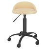 vidaXL Chaises pivotantes &agrave; manger lot de 2 Cr&egrave;me Velours