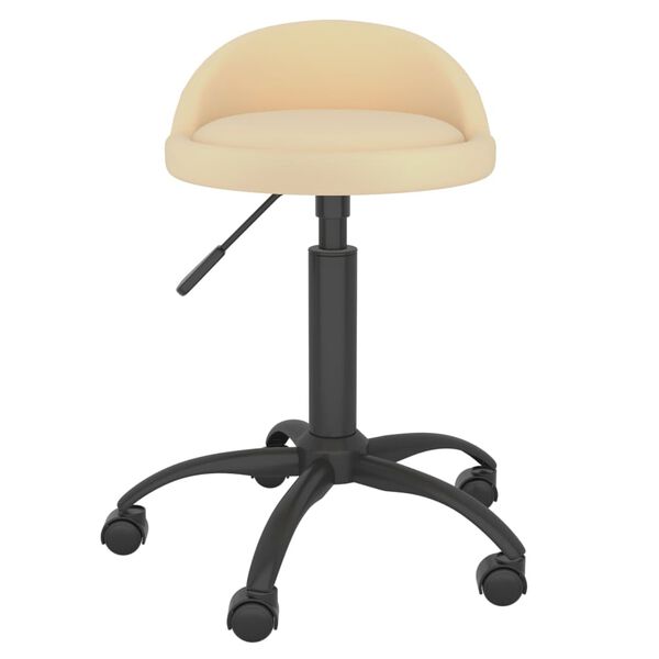 vidaXL Chaises pivotantes &agrave; manger lot de 2 Cr&egrave;me Velours