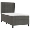 vidaXL Sommier &agrave; lattes de lit et matelas Gris fonc&eacute; 80x200 cm Velours
