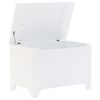 vidaXL Bo&icirc;te de rangement avec couvercle RANA blanc bois massif de pin