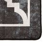 vidaXL Tapis lavable noir et blanc 80x300 cm