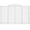 vidaXL Paniers &agrave; gabions arqu&eacute;s 4 pcs 300x50x180/200 cm fer galvanis&eacute;