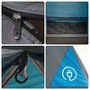 vidaXL Tente de camping avec porche 4 personnes bleu imperméable