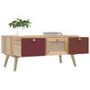 vidaXL Table basse avec tiroirs 80x40x35,5 cm bois d'ing&eacute;nierie