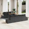 vidaXL Ensemble de canap&eacute; de jardin 8 pcs Noir Poly rotin
