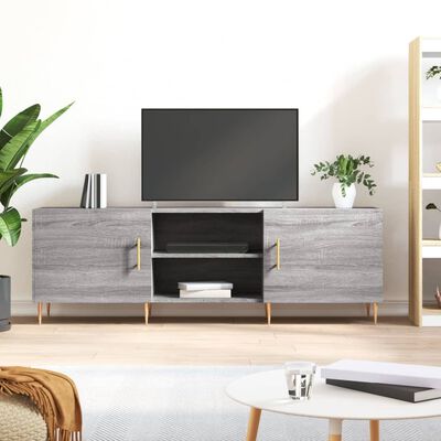 vidaXL Meuble TV sonoma gris 150x30x50 cm bois d'ingénierie