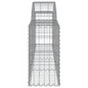 vidaXL Paniers &agrave; gabions arqu&eacute;s 20 pcs 200x30x60/80 cm Fer galvanis&eacute;